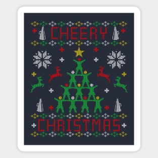 Cheerleader Cheery Cheer Ugly Christmas Sweater Party Shirt Magnet